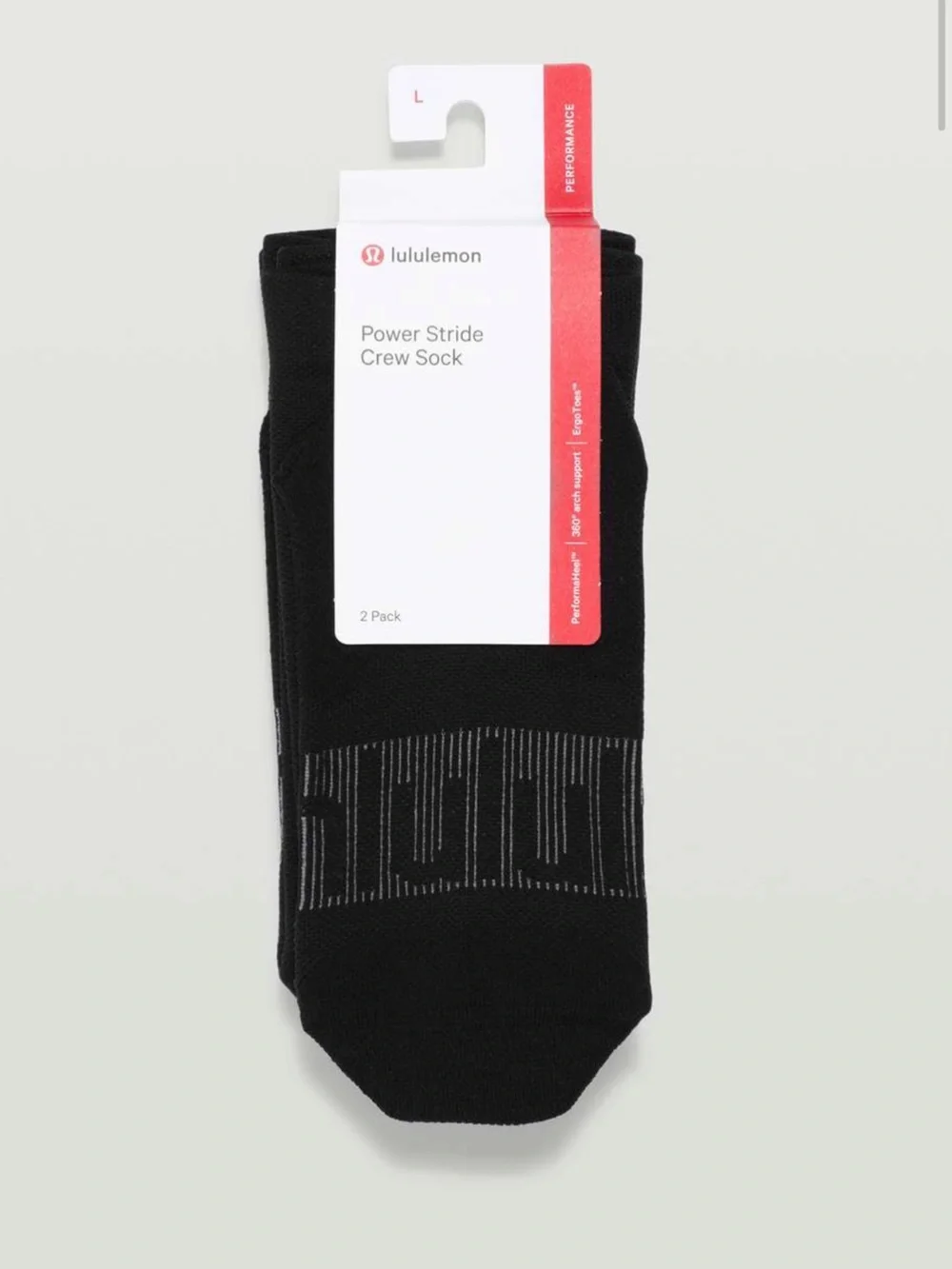 NWT Lululemon Power Stride Crew Sock *2 Pack